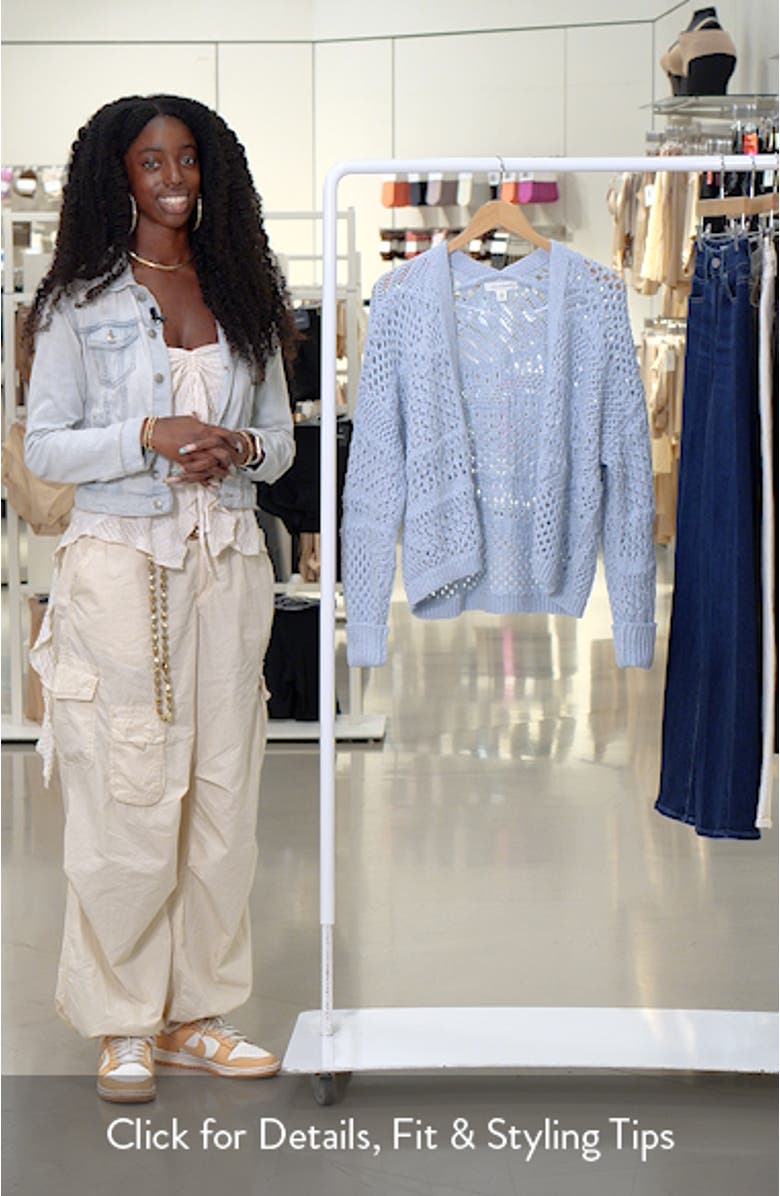 Openwork Slouchy Cotton Cardigan, sales video thumbnail