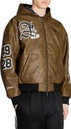 adidas Disney Hooded Faux Leather Jacket