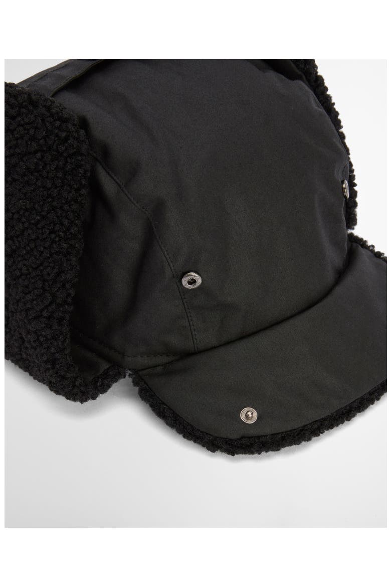 Morar Waxed Cotton Trapper Hat, Alternate, color, BLACK