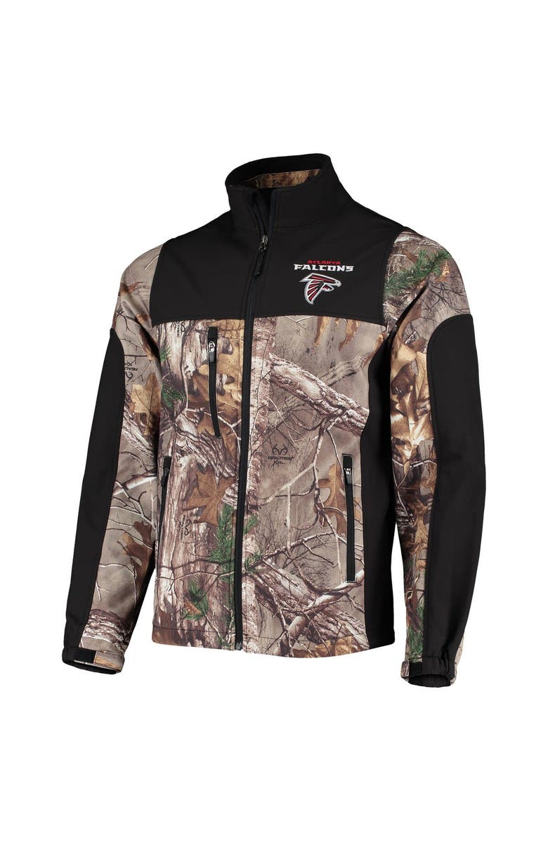 DUNBROOKE Men's Dunbrooke Realtree Camo/Black Atlanta Falcons Circle Hunter Softshell Full-Zip Jacket, Alternate, color, 