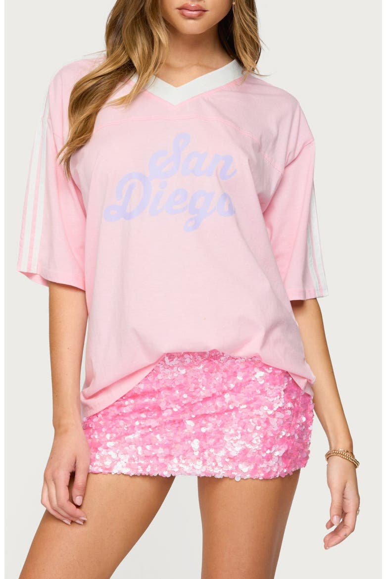 San Diego Oversize Graphic T-Shirt, Main, color, LIGHT-PINK
