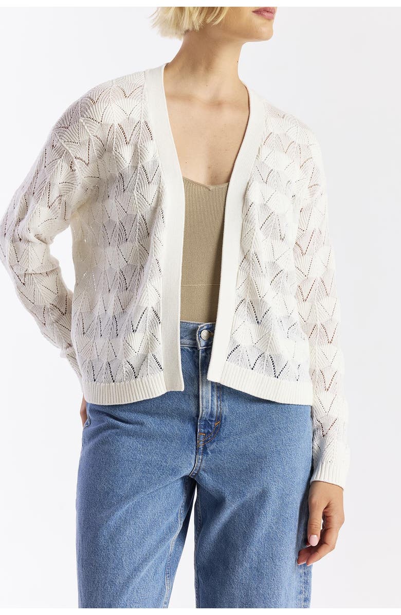 WISPR Chevron Stitch Cardigan, Alternate, color, Ivory