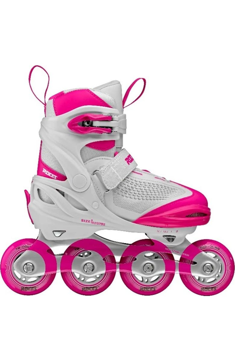 Roces Moody X TIF Adjustable Girls Inline Skates, Alternate, color, White/Pink