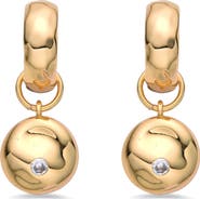 EYE CANDY LOS ANGELES Lou Crystal Drop Huggie Earrings
