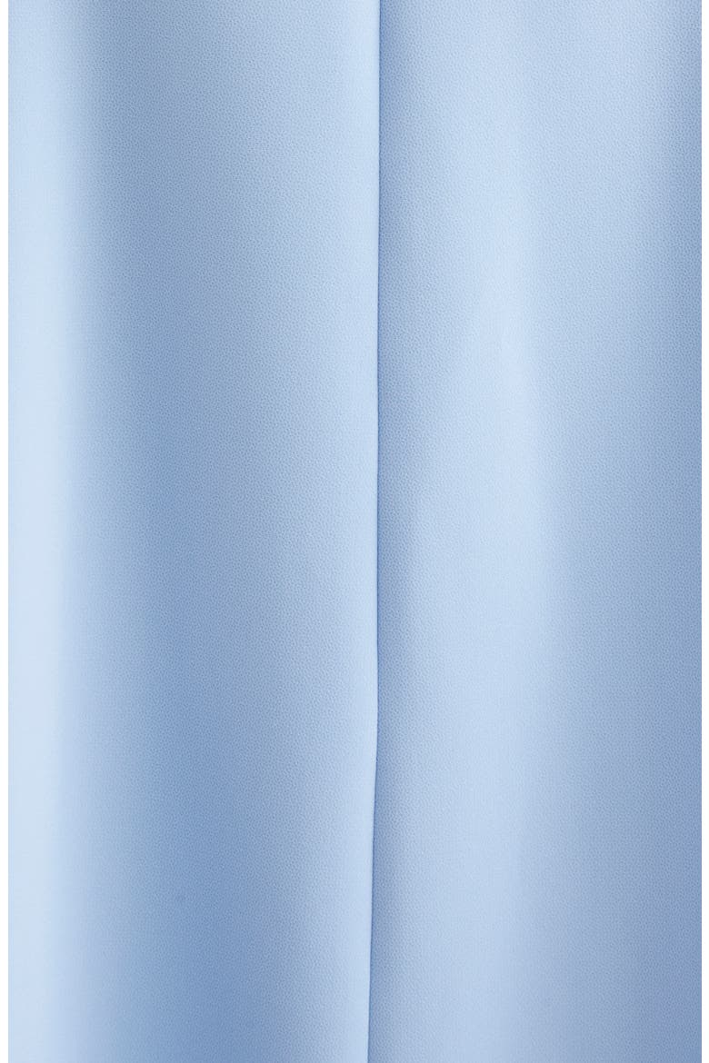 Pleated Triple Bow Cutout Long Sleeve Gown, Alternate, color, SKY BLUE