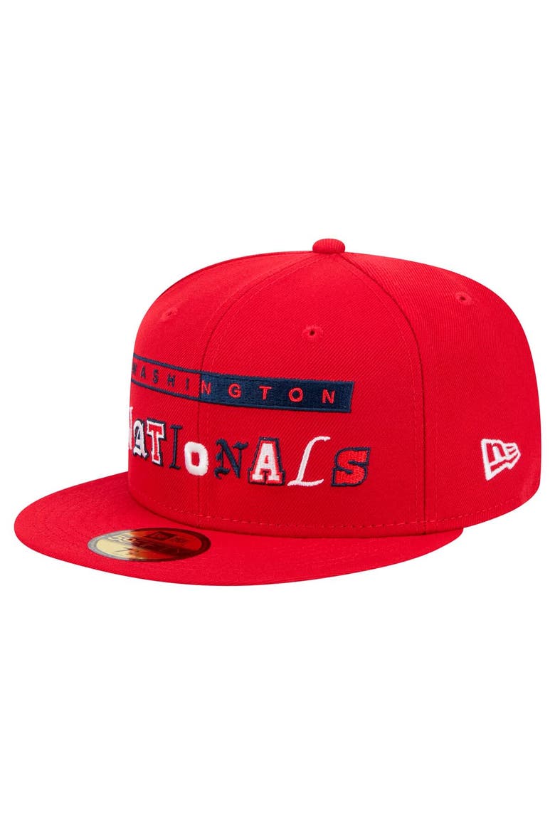 Men's New Era Red Washington Nationals Ransom 59FIFTY Fitted Hat, Main, color, Red