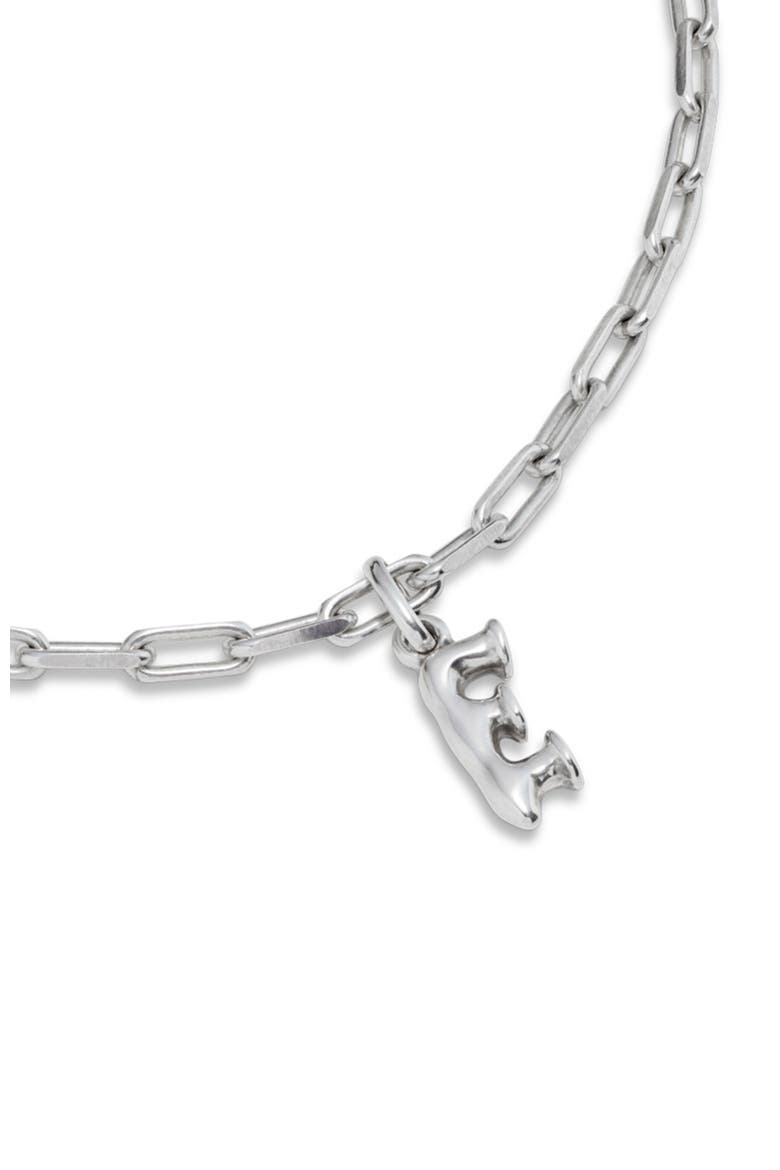 Mini Linkline Charm Necklace, Alternate, color, Silver