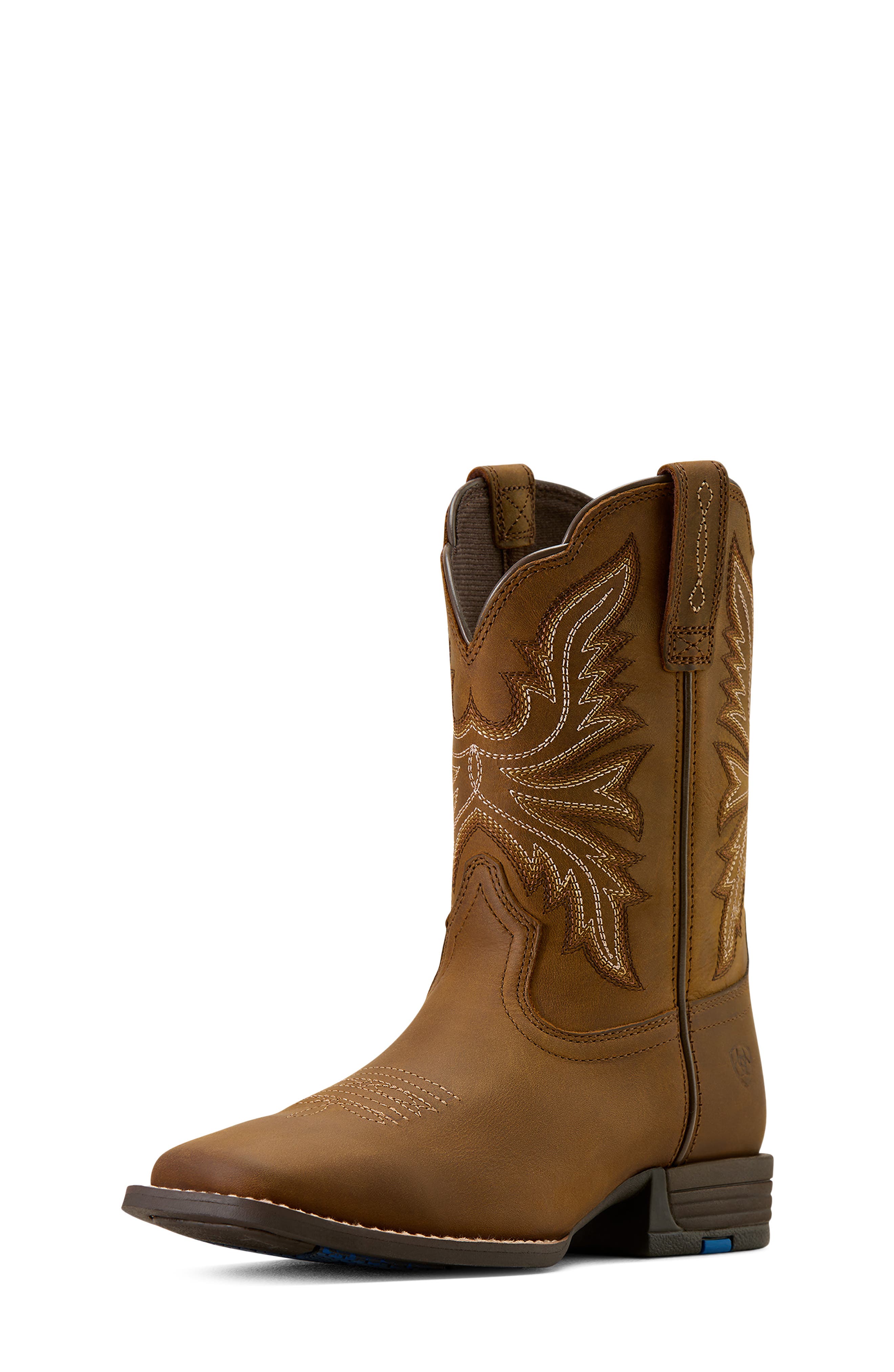 Ariat Kids' Westwood Wide Square Toe Western Boot, Alternate, color, Distressed Brown