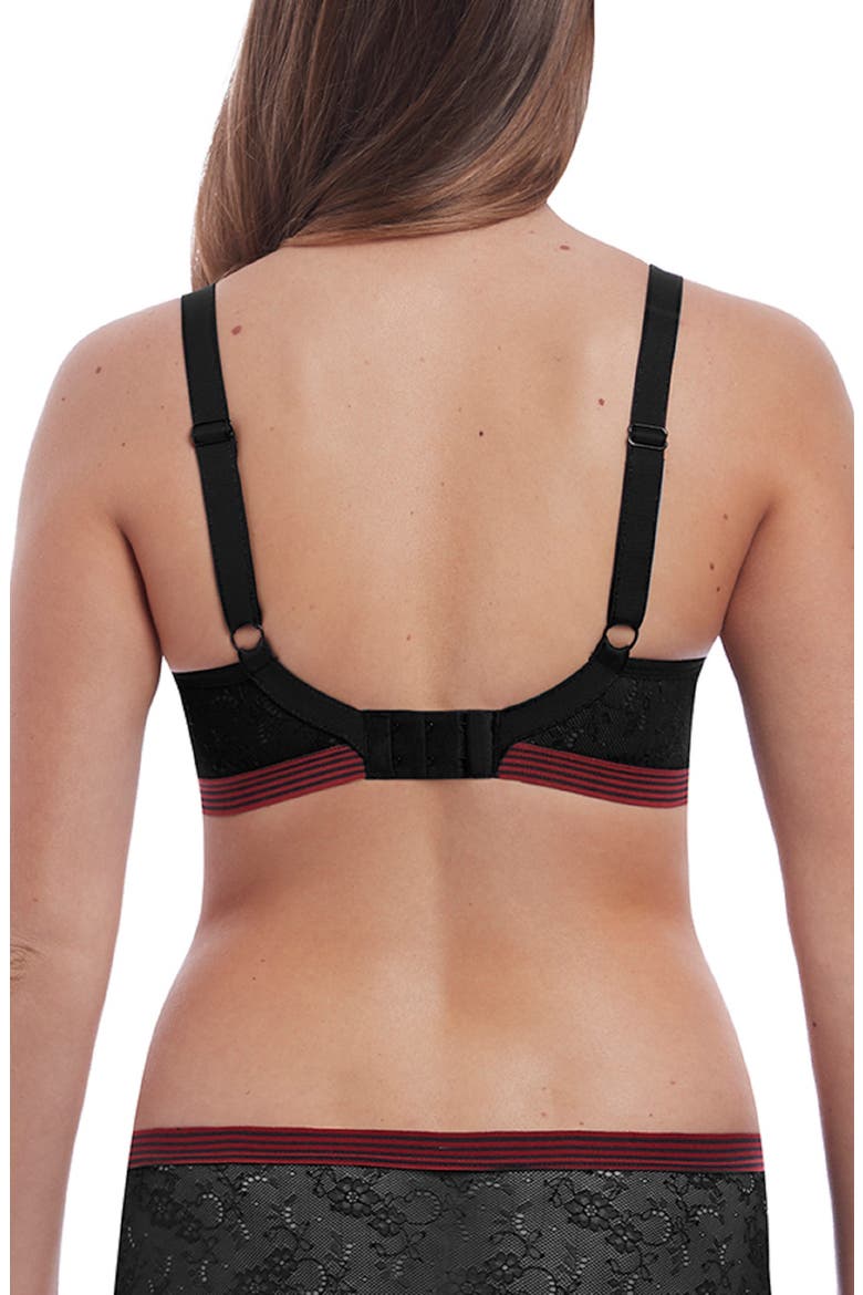 Full Figure Underwire Plunge Balconette Bra, Alternate, color, BLACK ZEBRA