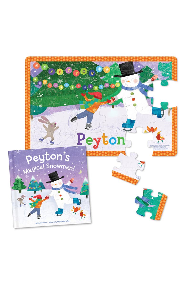 I See Me! Snowman Personalised Book and 24-Piece Puzzle Set, Main, color, 