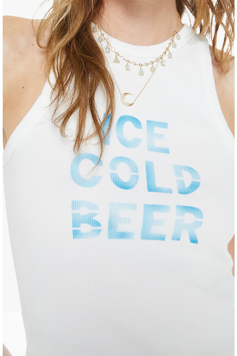 The Chin Ups Chop Crop Graphic Tank, Alternate, color, ICE COLD BEER
