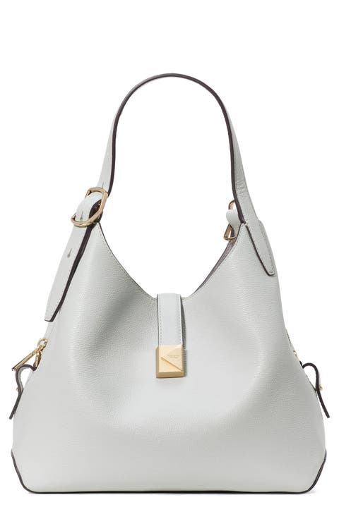 deco pebbled leather shoulder bag