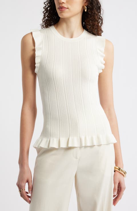 Ruffle Sweater Tank
