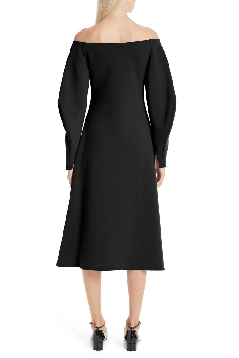 Off the Shoulder Dress, Alternate, color, BLACK