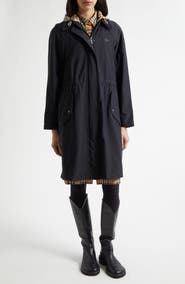 Burberry Newbury Stretch Twill Coat with Removable Hood