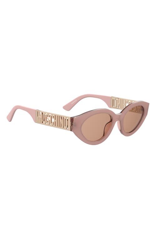 Moschino 51mm Oval Sunglasses In Gold