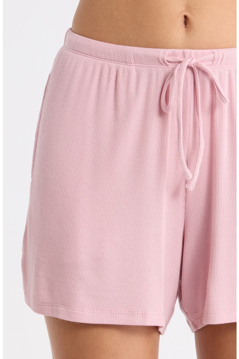 Moonlight Eco Easy Rib Short Pajamas, Alternate, color, PINK ZEPHYR