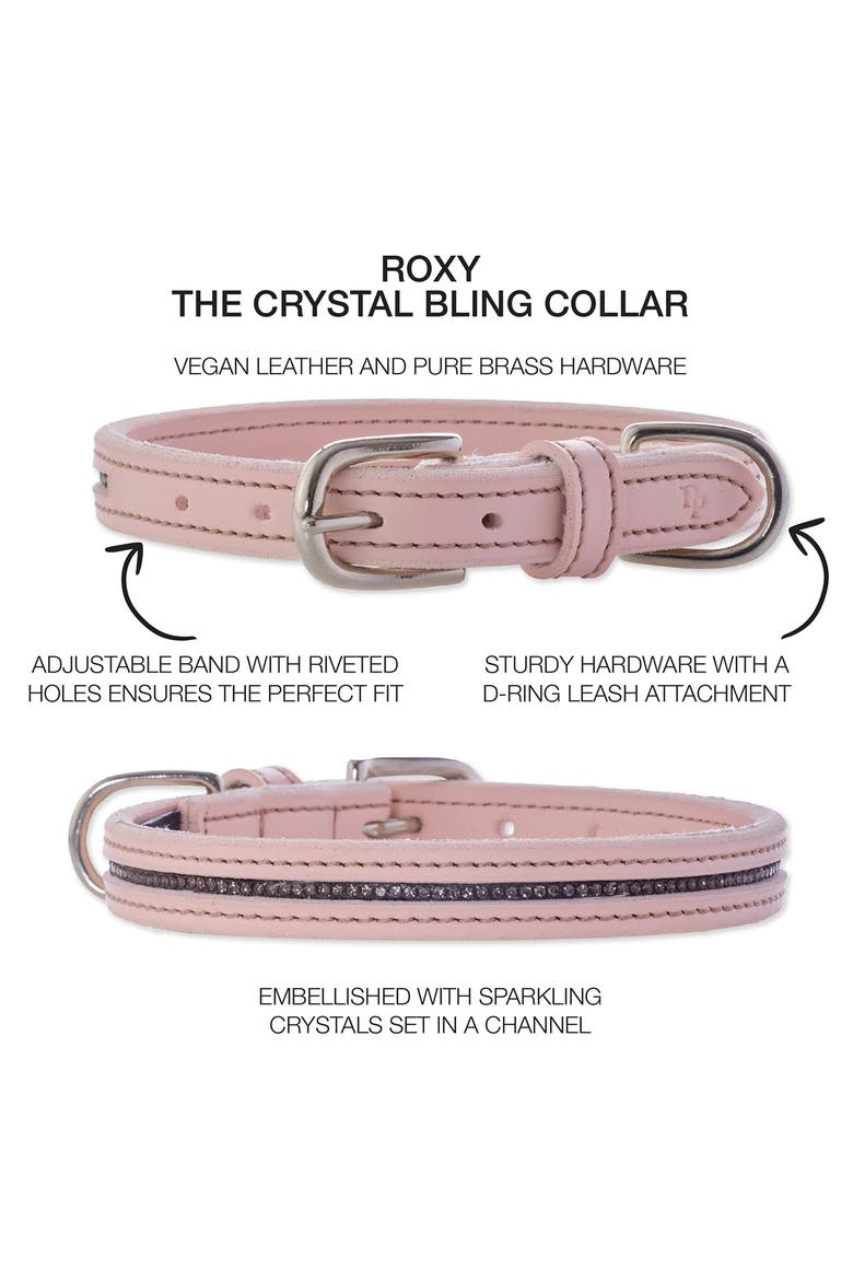 Roxy Crystal Bling Pet Collar, Alternate, color, BLUSH
