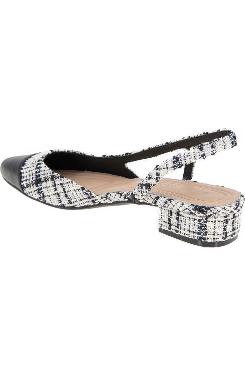 BCBGeneration Tillie Slingback Cap Toe Pump, Alternate, color, White Boucle Black