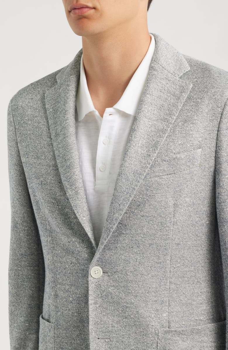 BOSS Hanry Slim Fit Knit Cotton Blend Sport Coat, Alternate, color, Open Blue