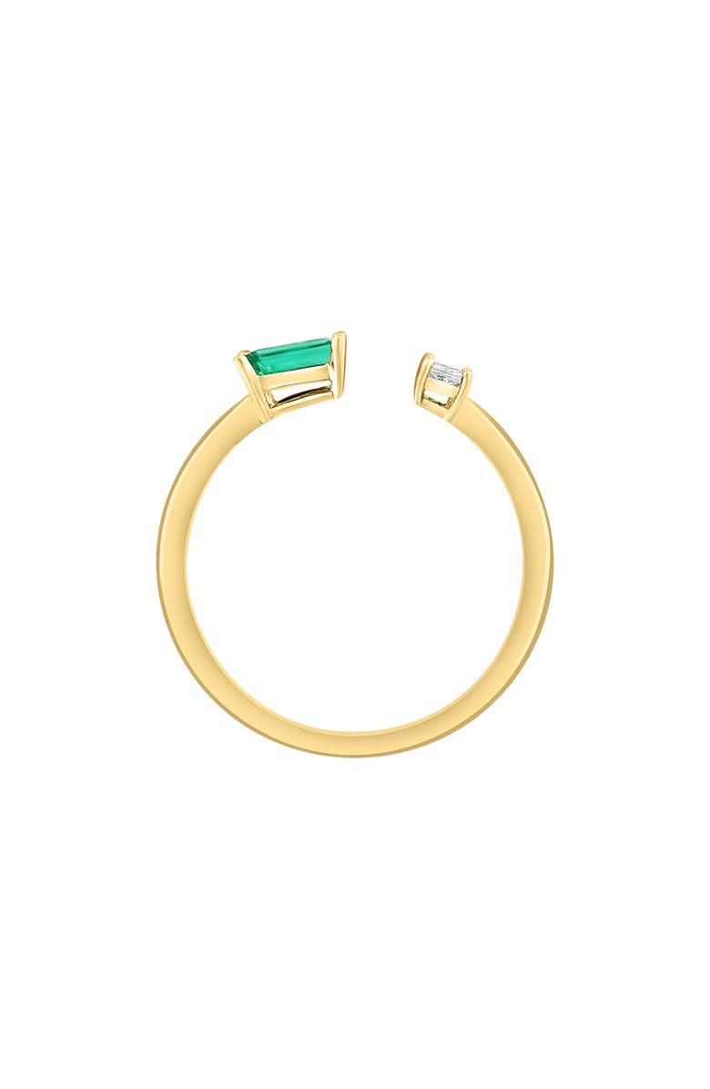 EFFY 14K Yellow Gold Diamond & Emerald Ring, Alternate, color,