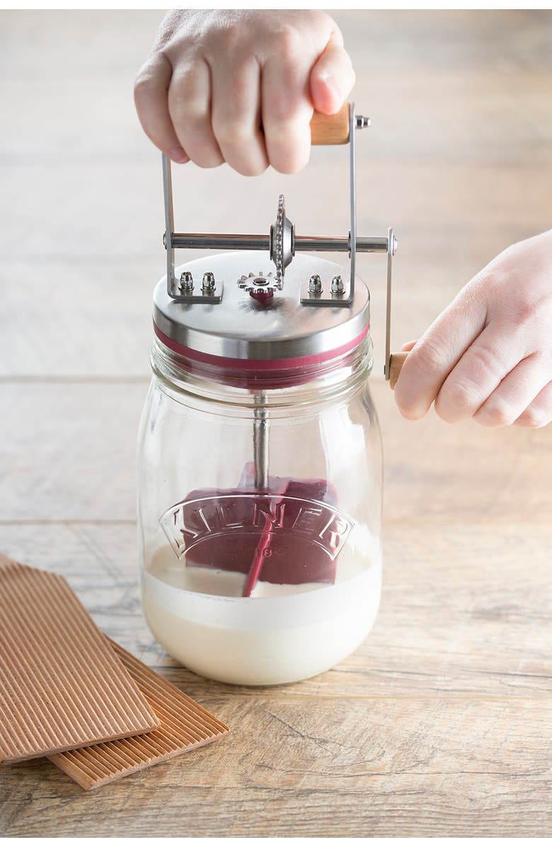 Kilner Scratch Cooking Butter Churner, Alternate, color, Clear