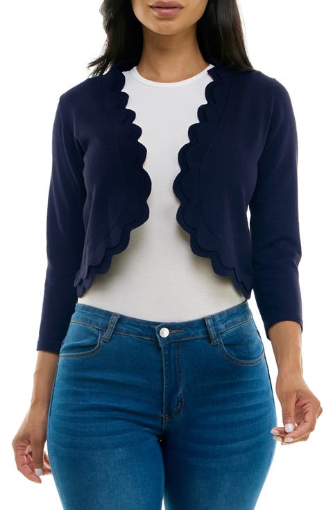 Scalloped Bolero Shrug Sweater