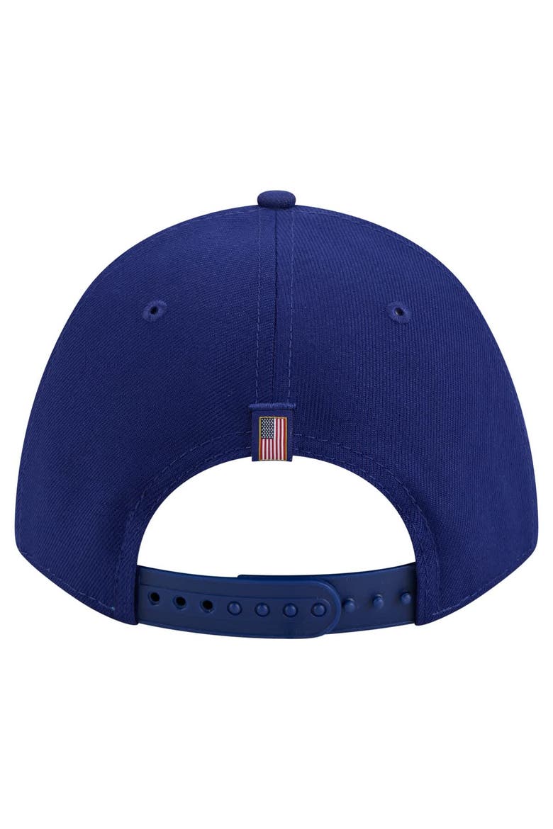 Men's New Era Royal Los Angeles Dodgers American Flag 9FORTY M-Crown A-Frame Adjustable Hat, Alternate, color, Royal