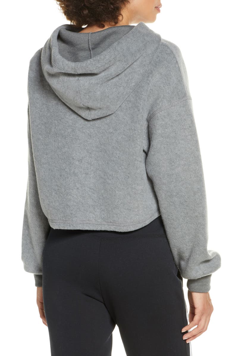Zella Plush Crop Hoodie, Alternate, color, 