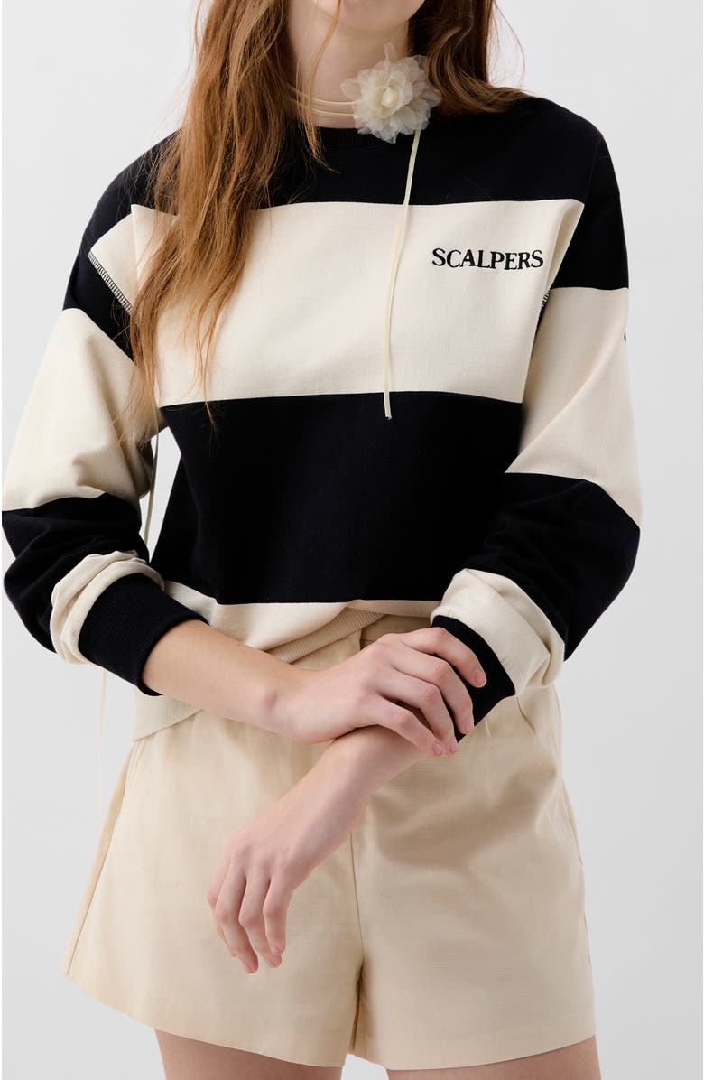 Scalpers Stripes Sweater, Main, color, Blackstripes
