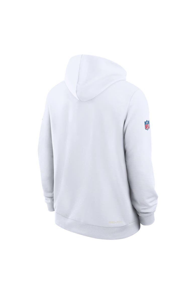 Men's Nike Los Angeles Rams Fearsome White Standard Issue Replay Officials Dri-FIT Hoodie, Alternate, color, White