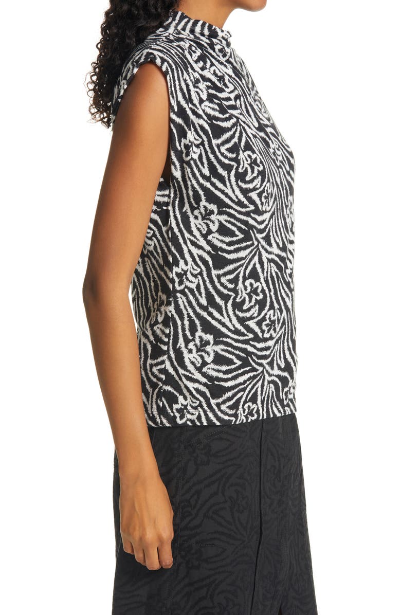 Rebecca Taylor Zebra Lily Mock Neck Top, Alternate, color, 