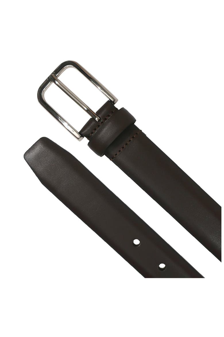 Smooth Calf Leather Belt, Alternate, color, Brown