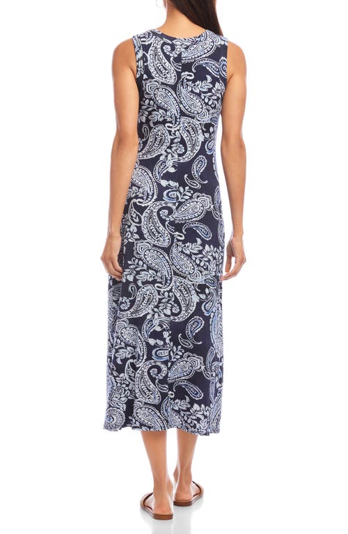 Karen Kane Paisley Sleeveless Jersey Midi Dress In Paisley