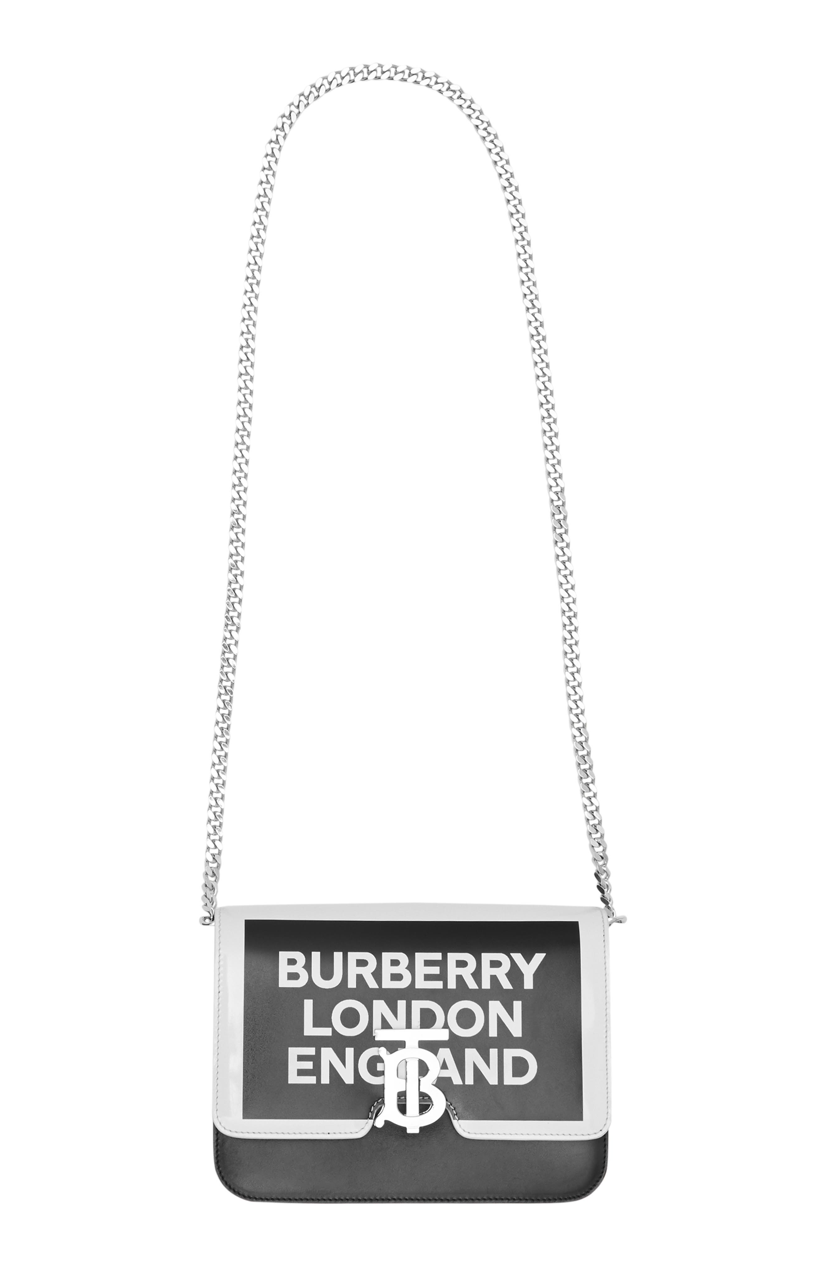 Burberry Small Painted Edge Logo TB Crossbody Bag, Main, color, 