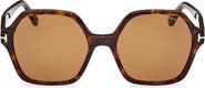 TOM FORD Romy 56mm Geometric Sunglasses