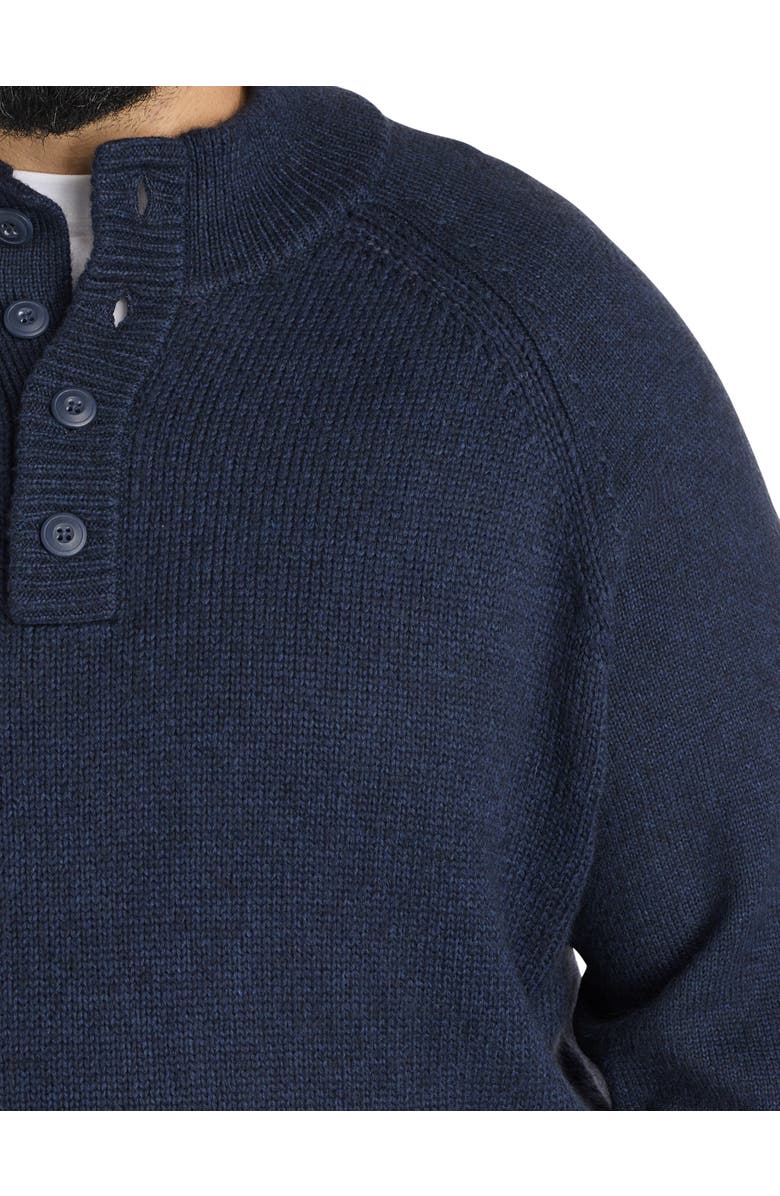 Synrgy Big & Tall Mockneck Pullover Sweater, Alternate, color, Deep Navy Heather