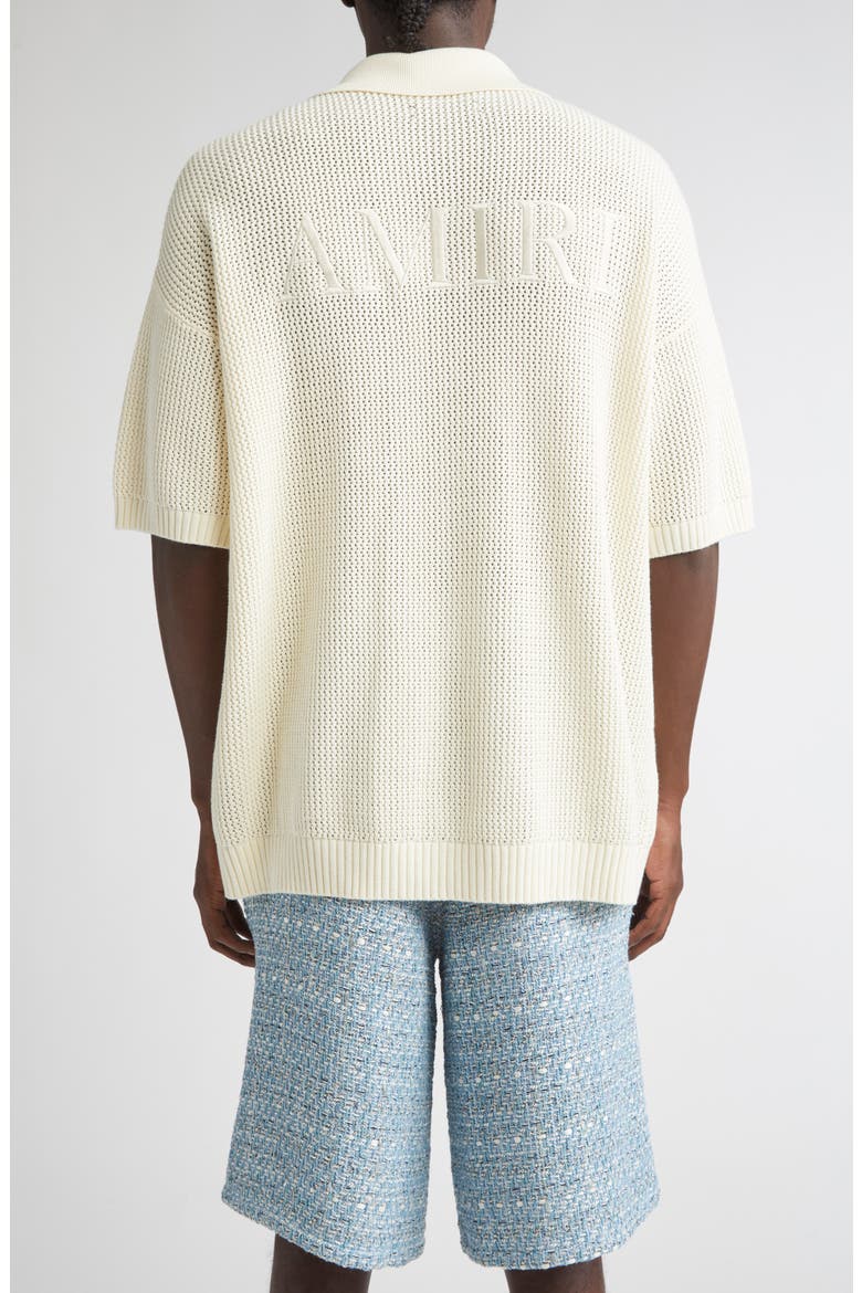Open Stitch Button-Up Shirt, Alternate, color, IVORY
