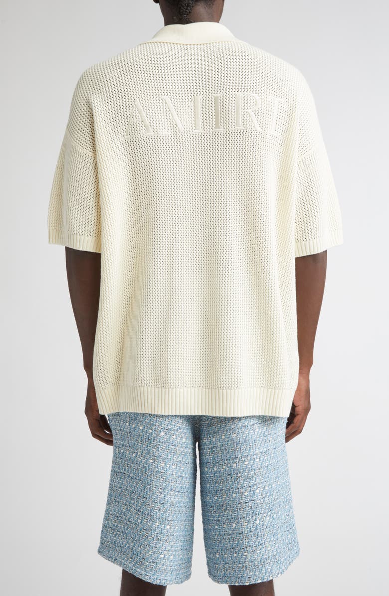 AMIRI Open Stitch Button-Up Shirt, Alternate, color, Ivory