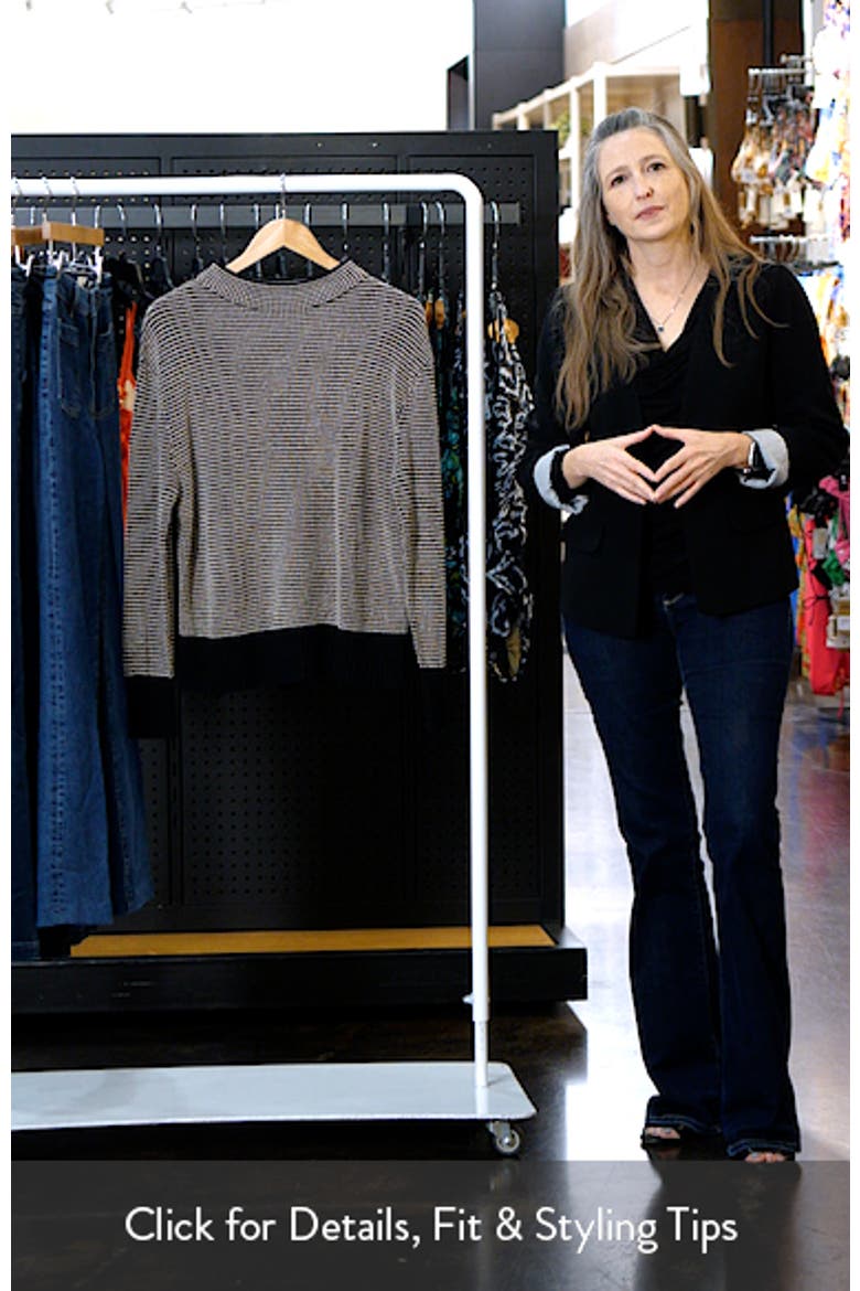 Mock Neck Pixel Knit Sweater video