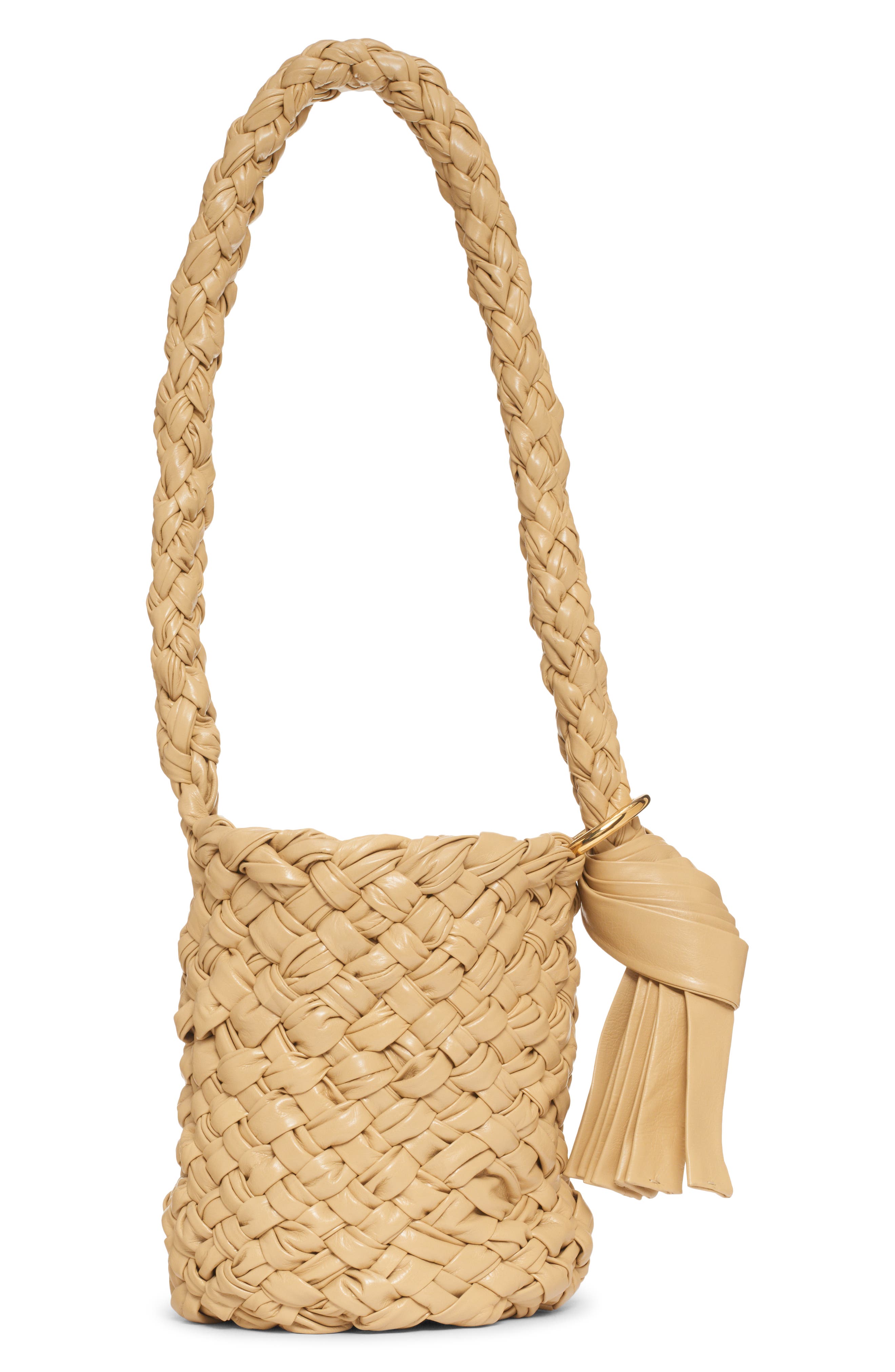 Bottega Veneta Kalimero Plissé Intrecciato Leather Bucket Bag, Alternate, color, 