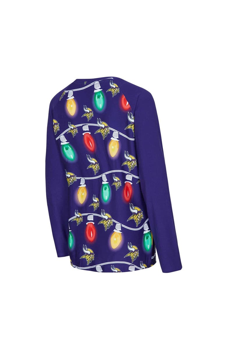 CONCEPTS SPORT Women's Concepts Sport  Purple Minnesota Vikings Garland Knit Raglan Long Sleeve T-Shirt & Pants Set, Alternate, color, 