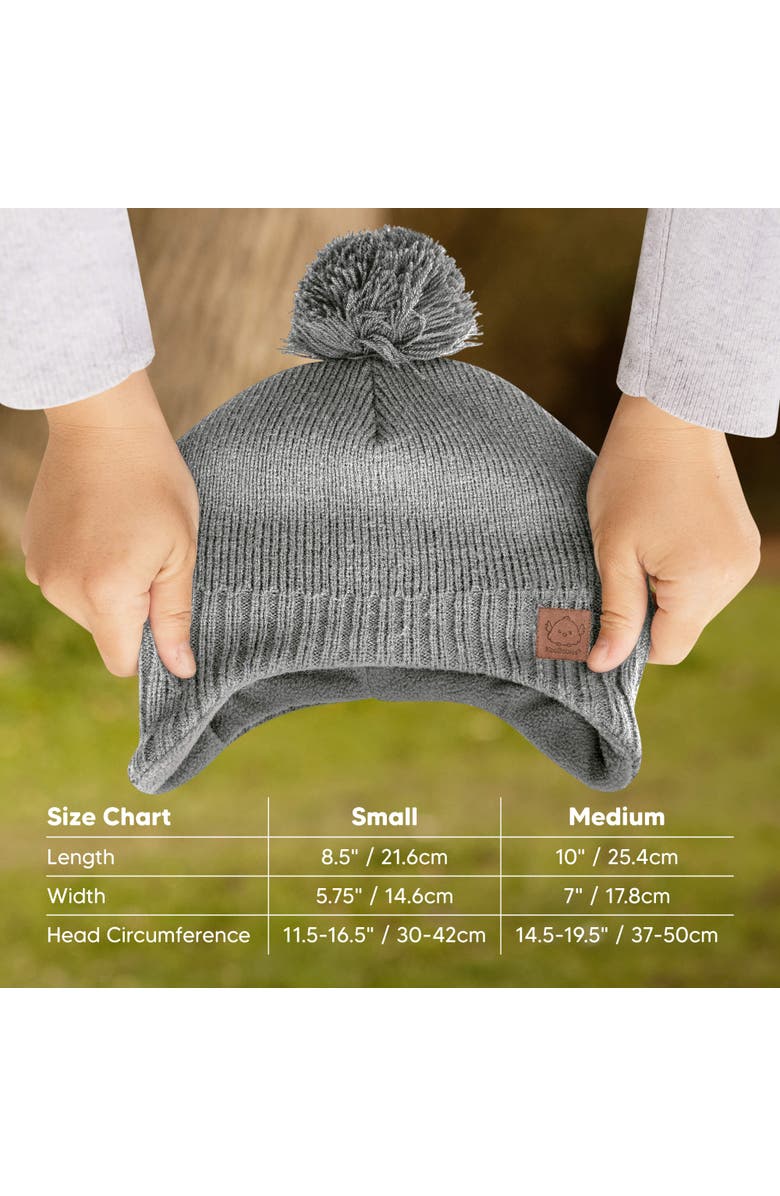 KeaBabies Muff Knitted Beanie, Alternate, color, Gray
