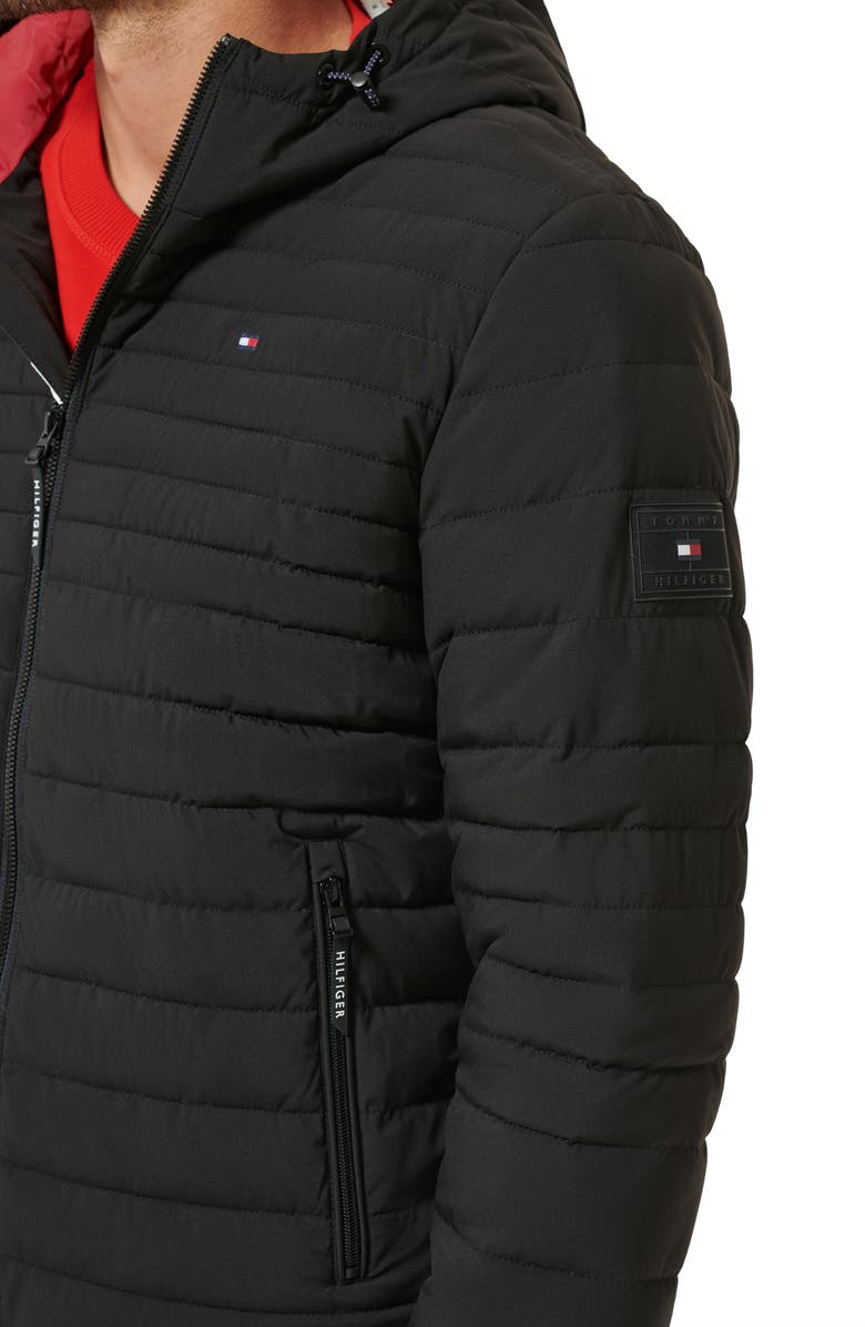 Tommy Hilfiger Quilted Zip Jacket, Alternate, color, Black