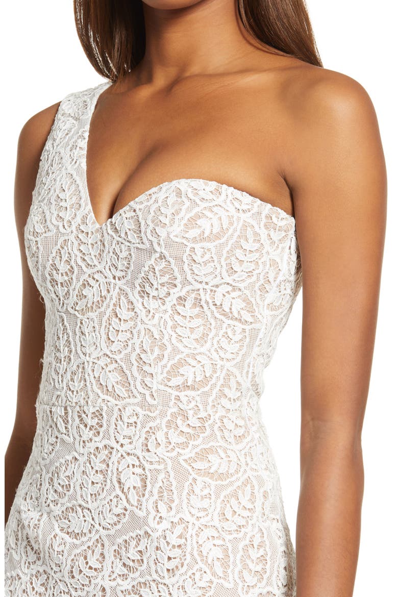 Magnolia One-Shoulder Dress, Alternate, color, OFF WHITE NUDE