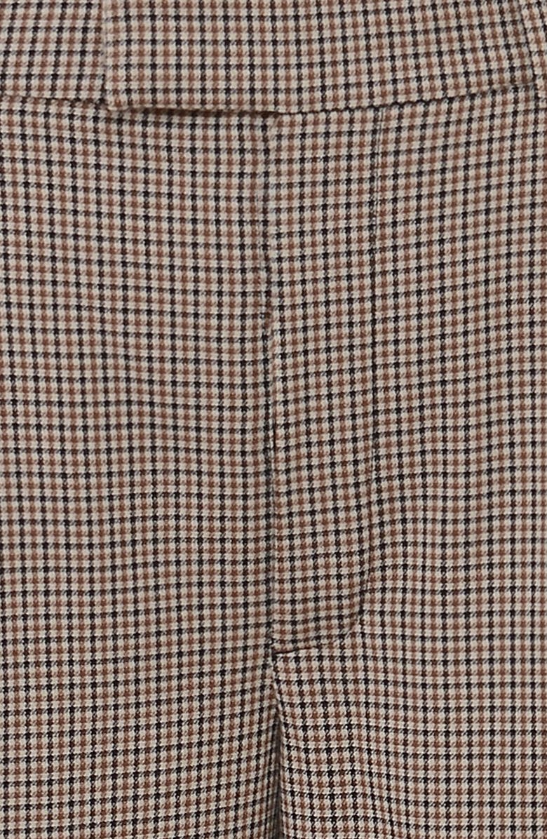 HOUSE OF CB Hayden High Waist Wide Leg Trousers, Alternate, color, Beige Checked