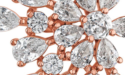 Cz By Kenneth Jay Lane Cubic Zirconia Burst Statement Earrings In Brown