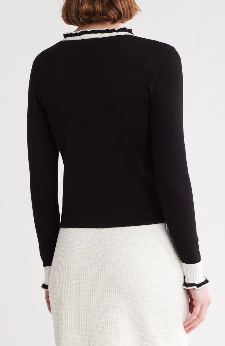 Adrianna Papell Lettuce Edge Cardigan, Alternate, color,