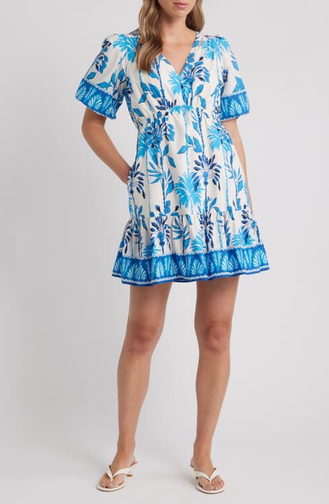 Kentlee Print Fit & Flare Dress