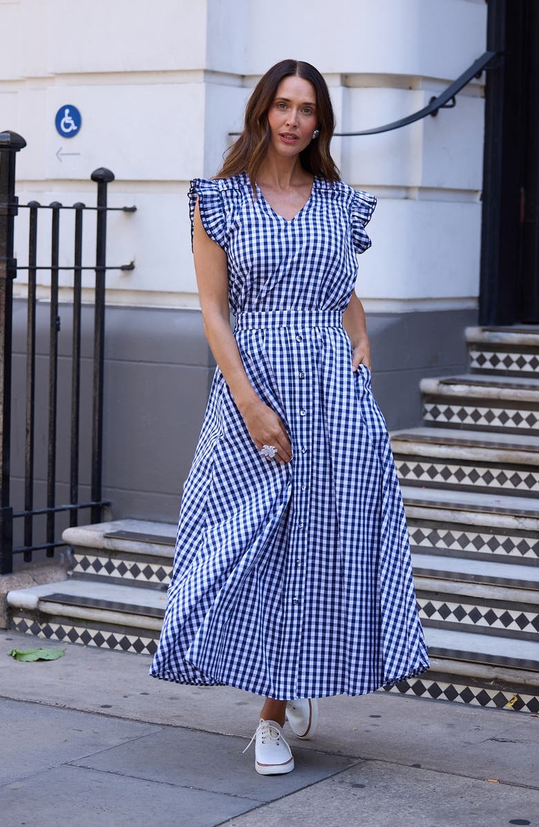 Brave+True Lucy Plaid Maxi Skirt, Alternate, color, Navy Gingham